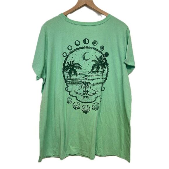 Torrid Green Serene Dream Tee Shirt - Size 2X - Picture 4 of 5